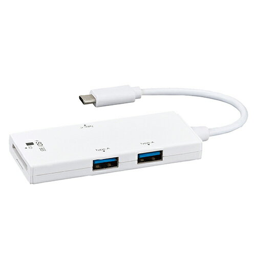 ナカバヤシ COM-C3SD073-W(ホワイト) USB3.2Gen1 Type-C 3ポート コンボハブ(SDカードリーダー・ライター付) COMC3SD073W ナカバヤシ COM-C3SD073-W(ホワイト) USB3.2Gen1 Type-C 3ポート コンボハブ(SDカードリーダー・ライター付) COMC3SD073W