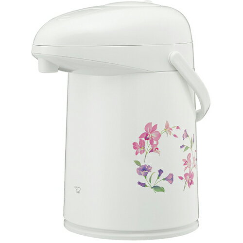 樂天商城 - 象印(ZOJIRUSHI) AB-RC22-FW リースフラワー ガラスポット 押すだけポット 容量2.2L 口径約45mm