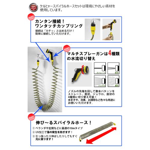 ケルヒャー(KARCHER) 9.548-980.0 スパイラルホースセット万能口金(大) 付