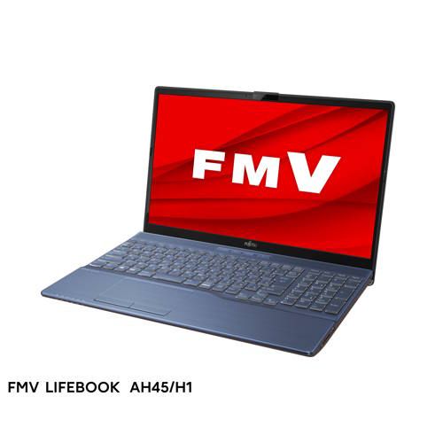 富士通 15.6型ノートパソコン FMV LIFEBOOK AH45/H1（Core i3/ 8GB/ 256GB SSD/ DVDドライブ/ Officeあり）メタリックブルー FMVA45H1L