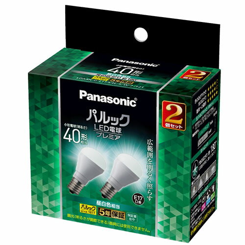 パナソニック Panasonic LDA4NGE17K4ESW2F2T LED電球プレミア2個入(昼白色相当) E17口金 40W形相 LDA4NGE17K4ES