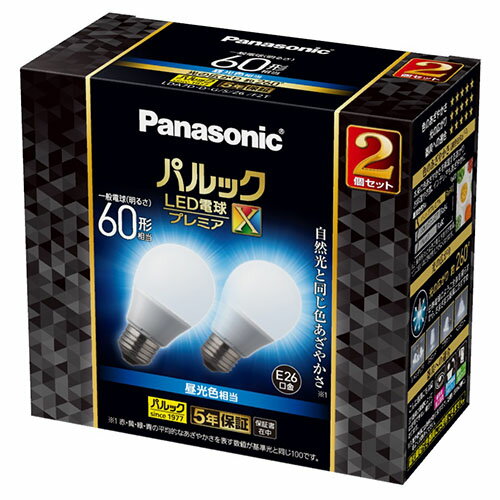 パナソニック Panasonic LDA7DDGSZ6F2T LED電球 プレミアX 2個入 昼光色相当 E26口金 60W形相当 810lm LDA7DDGSZ6F2T
