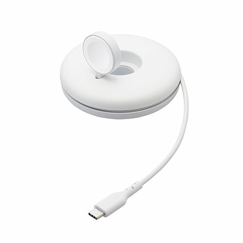 エレコム ELECOM MPA-AWSTCQWH ホワイト Apple Watch 充電器 ケーブル USB Type-C 1.2m 巻取タイプ MPAAWSTCQWH