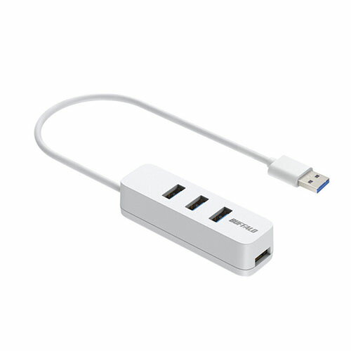 バッファロー(BUFFALO) BSH4U320U3WH(ホワイト) USBハブ 4ポート バッファロー(BUFFALO) BSH4U320U3WH(ホワイト) USBハブ 4ポート