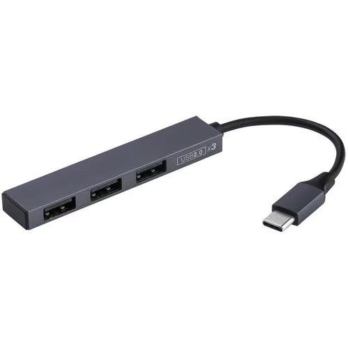 樂天商城 - ナカバヤシ UH-C2573GY グレー USB2.0 Type-C 3ポート変換ハブ