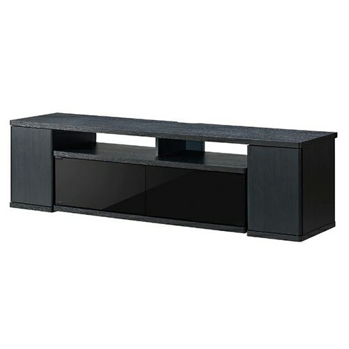 Corner Board - 朝日木材加工 AS-SBS1500-BK ブラック木目 サウンドバー収納付きテレビ台 ASSBS1500BK