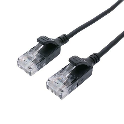 ミヨシ C6A-S05BK(ブラック) カテゴリー6A 極細LANケーブル 5m ミヨシ C6A-S05BK(ブラック) カテゴリー6A 極細LANケーブル 5m