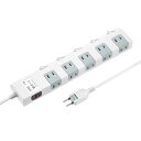 サンワサプライ TAP-SP2110SW-3 節電タップ 2P 10個口 3m