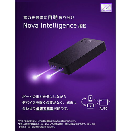 CIO シーアイオー CIO-G45W2C-S-BK NovaPort SLIM DUO 45W USB充電器 2ポート ブラック CIOG45W2CSBK