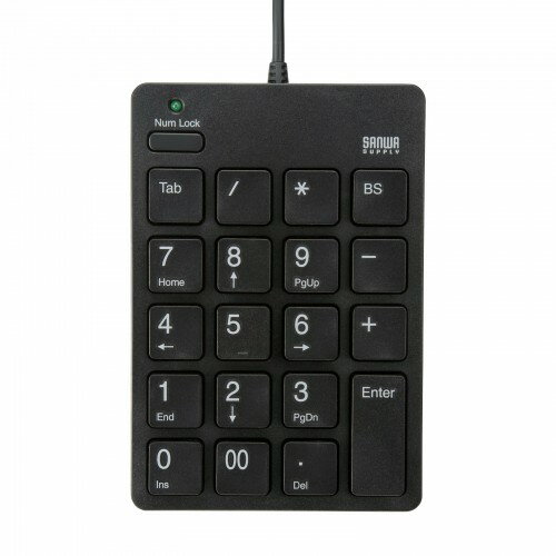 サンワサプライ NT-18CUHBK USBテンキー(Type-Cコネクタ・USB2.0ハブ付き)