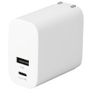 ナカバヤシ JYU-ACU07-W(ホワイト) 30W PD充電対応 Type-C 1ポート+USB-A 1ポート充電器