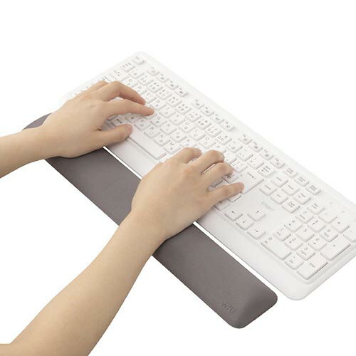 ナカバヤシ WU-WR715-D スモーキーブラック w/U リストレスト ロングタイプ