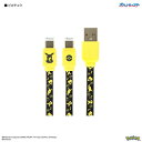 グルマンディーズ(gourmandis) POKE-824A(ピカチュウ) ポケットモンスター USB Type-C 対応 同期&充電ケーブル