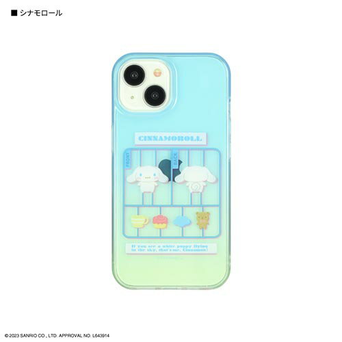 乐天商城 - グルマンディーズ(gourmandis) SANG-349-CN シナモロール サンリオキャラクターズ iPhone15 / 14 / 13 対応 ソフトケース