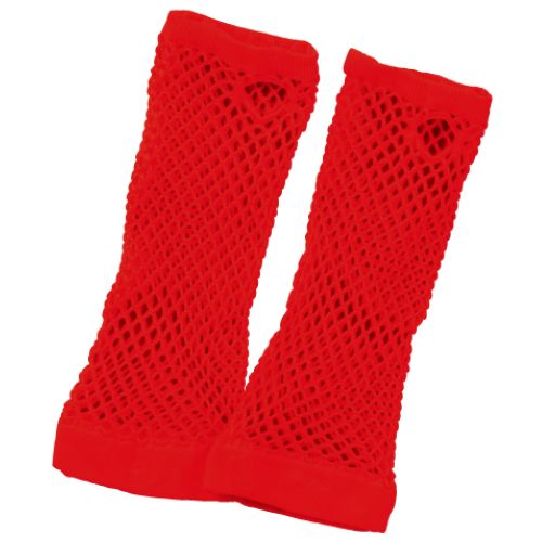 樂天商城 - アーテック カラーメッシュグローブ 赤 1985 運動会 発表会 応援 応援団 チーム ダンス 装飾 衣装 手袋 忍者