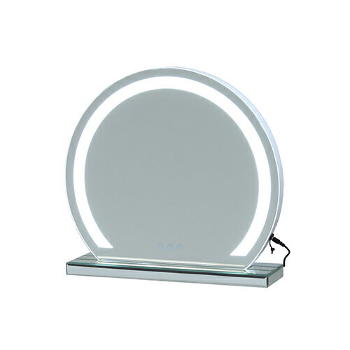 クロシオ 【一部組立】 アーチリング卓上ミラー LED付