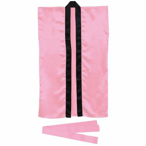 アーテック サテンロングハッピ 桃 S ハチマキ付 1144 運動会 発表会 応援 応援団 チーム ダンス 装飾 衣装 法被 半纏 エイサー よさこい お祭り 祭