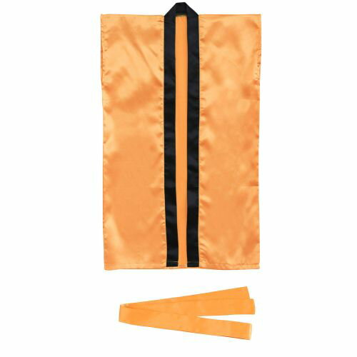 アーテック サテンロングハッピ 橙 S ハチマキ付 3292 運動会 発表会 応援 応援団 チーム ダンス 装飾 衣装 法被 半纏 エイサー よさこい お祭り 祭