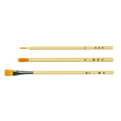 アーテック ナイロン六角白軸デザイン3本組 24039 絵具 油絵具 アクリル 水彩 画材 筆 絵画 美術 中学 高校 趣味 ホビー