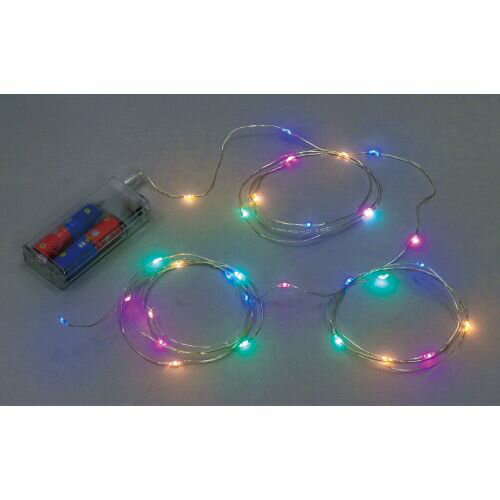 アーテック 点滅パステルイルミネーションライト 47417 LEDイルミネーションライト カラフル 点滅タイプ 電飾 装飾 銅線 ワイヤータイプ 電池式 イベント