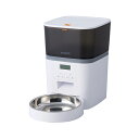 エレコム ELECOM PET-AF01WH(ホワイト) 自動給餌器 猫 中小型犬 4L 1匹用 録音可 タイマー式 1日6食 PETAF01WH