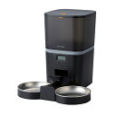エレコム ELECOM PET-AF02BK(ブラック) 自動給餌器 猫 中小型犬 6L 2匹用 録音可 タイマー式 1日6食 PETAF02BK