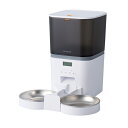 エレコム ELECOM PET-AF02WH(ホワイト) 自動給餌器 猫 中小型犬 6L 2匹用 録音可 タイマー式 1日6食 PETAF02WH