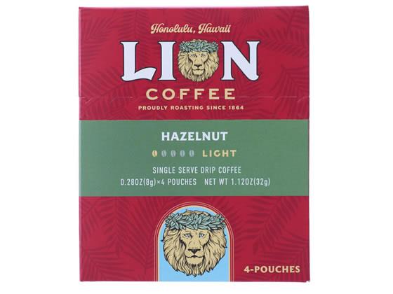 キーコーヒー ライオンコーヒー シングルサーブ ヘーゼルナッツ 8g×4袋[代引不可]