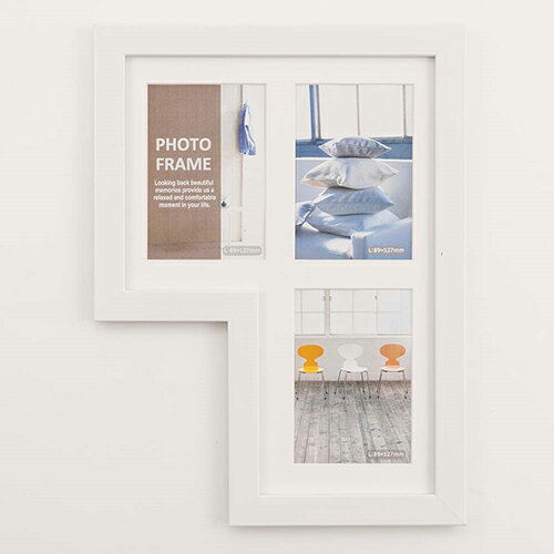 ナカバヤシ F-SP-116-W ホワイト 多窓額 L型116 3窓 FSP116W