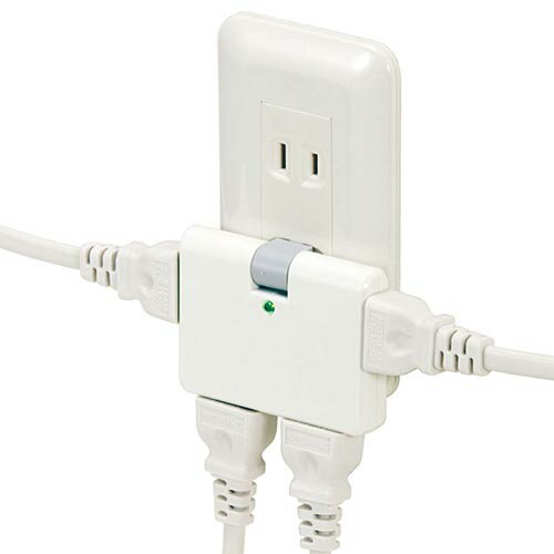 ヤザワ Y02HCK400WH ホワイト 強力雷ガード付4個口コーナータップ Y02HCK400WH