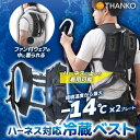 サンコー(Thanko) RZFHTVSBK デュアルユニットで強力冷却 ハーネス対応冷蔵ベスト