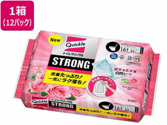 Rakuten - 花王 トイレクイックル ストロング プレミアムローズの香り 詰替 16枚 12P[代引不可]