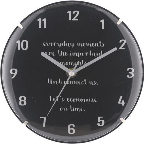 不二貿易 【完成品】 カバー付ウォールクロック BLACK【代引・日時指定・キャンセル不可・北海道沖縄離島配送不可】