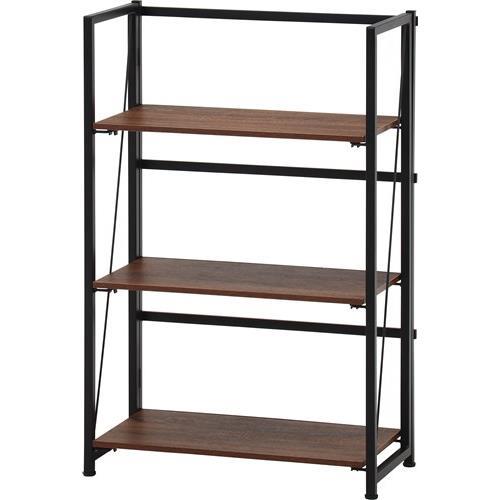 不二貿易 【完成品】折りたたみシェルフ アロン3段 BR