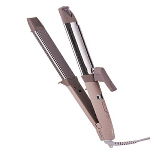 テスコム(TESCOM) TW753A-C サニーベージュ プロテクトイオン 2WAYスチームヘアーアイロン ストレート/カール 32mm