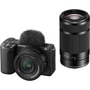 ソニー(SONY) VLOGCAM ZV-E10M2X-B ブラック αEマウントデジタル一眼カメラ ダブルズームレンズキット