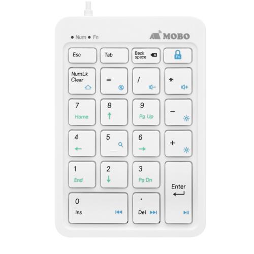 アーキサイト AM-NPW22-WH ホワイト MOBO TenkeyPad 2 Wired 有線 AMNPW22WH