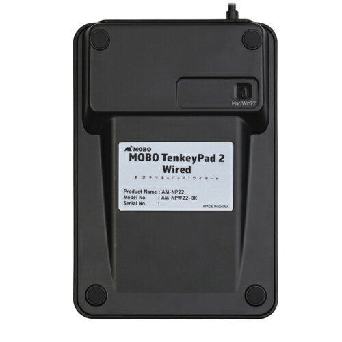 アーキサイト AM-NPW22-BK(ブラック) MOBO TenkeyPad 2 Wired 有線
