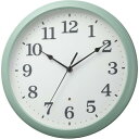 RHYTHM 8MGA41ND04(ブルー) クオーツ掛け時計 連続秒針 見やすいフォント 暗所自動点灯