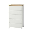 アイリスオーヤマ(Iris Ohyama) ウッドトップノックダウンチェスト ホワイト KDMG-565WT