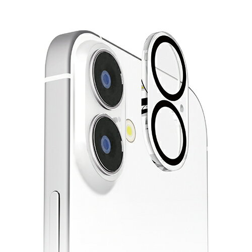 PGA PG-24ACLG02CL クリア iPhone16/16Plus用 カメラフルプロテクター 角割れ防止 PG24ACLG02CL