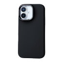エレコム(ELECOM) PM-A24AHVSCSTBK(ブラック) iPhone16用ケース ハイブリッド シリコン カメラレンズ保護設計 アンチダストコート