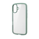 エレコム(ELECOM) PM-A24ATSLFCGN(グリーン) iPhone16用ケース ハイブリッド 衝撃吸収 軽量 薄型 カメラ周り保護(2)