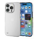 エレコム(ELECOM) PM-A24CPVKCR(クリア) iPhone16 Pro用ケース ハード カバー 軽量 薄型 カメラレンズ保護設計 UVコート