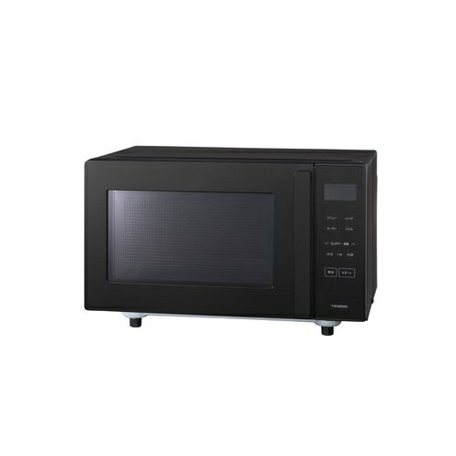 【長期保証付】ツインバード(TWINBIRD) DR-E216B ブラック センサー付フラットオーブンレンジ 16L