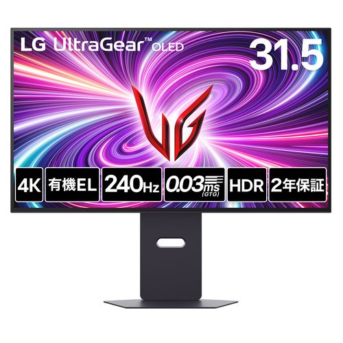 LGエレクトロニクス LG 32GS95UV-B LG UltraGear OLED 31.5型 4Kゲーミング有機ELモニター 480Hz 32GS95UV-B