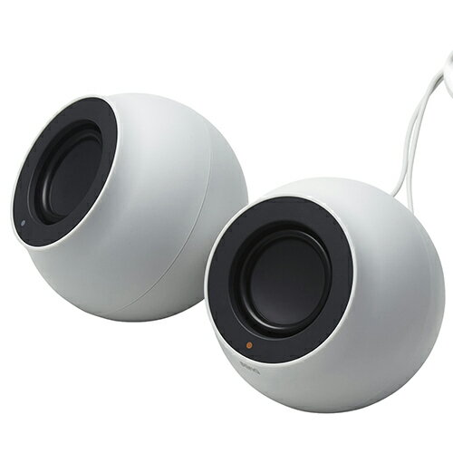 Bookshelf Speakers - エレコム(ELECOM) SP-P10CUSBWH ホワイト パソコン用2.0chスピーカー Stina 4.4W 2.2W+2.2W