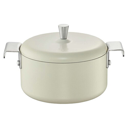 ドクターハウス Dr.HOWS ドクターハウス プレーティング 両手フライパン ラウンド型 16cm クリーム 韓国発 ガス火IH対応 PFOAPFOSフリー