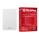 HD-PGF2.0U3-BWHA(ホワイト) ポータブルHDD 2TB USB3.1(Gen1) / + マカフィー リブセーフ 3年 同時購入版
