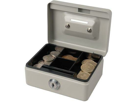 カール事務器 料金箱 鍵付き グレー